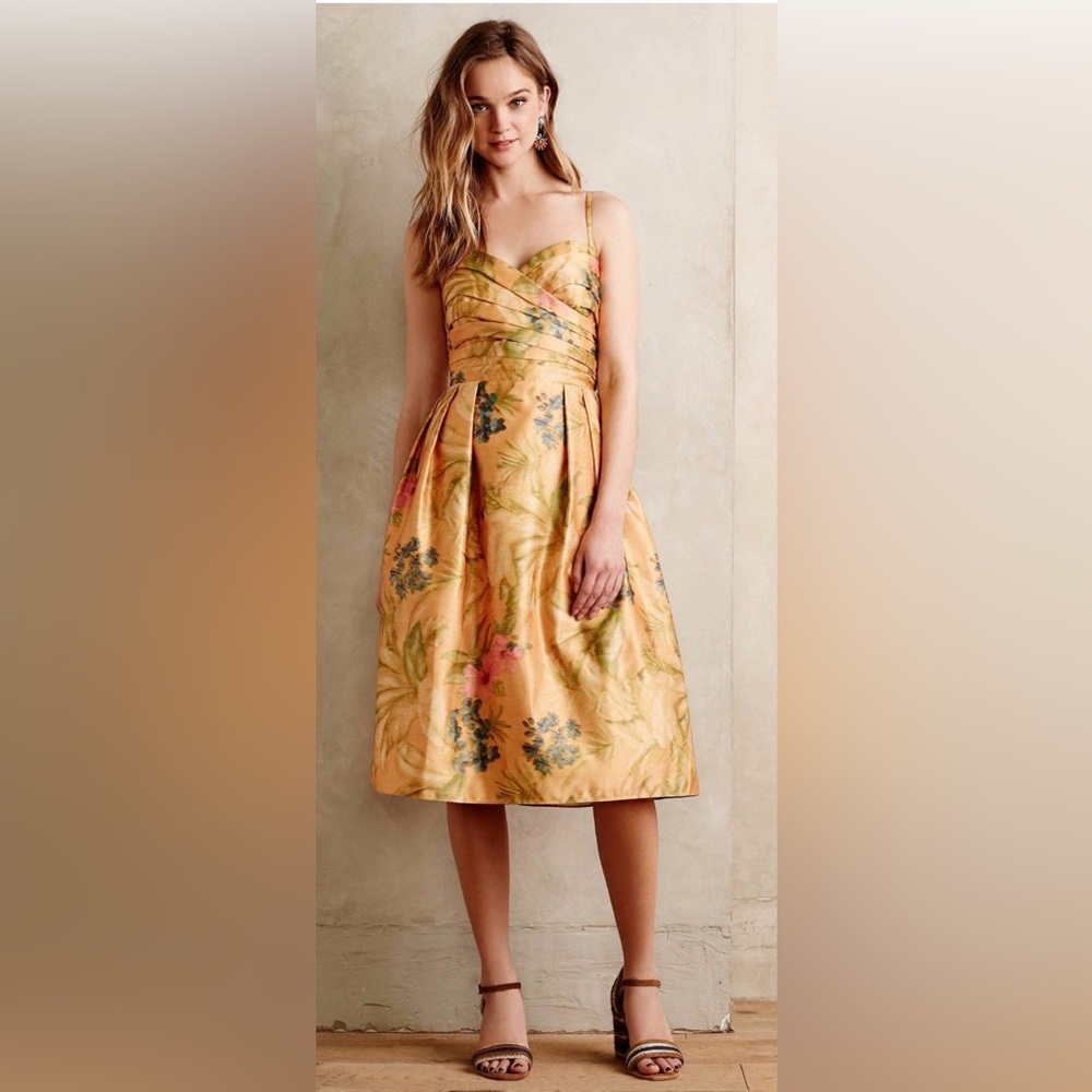 Anthropologie-James Coviello Botanical Floral Dress